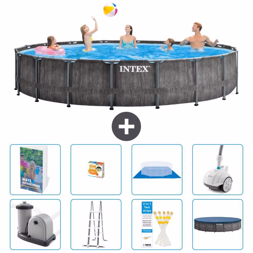 Struttura per piscina a forma di prisma - 549x122 cm - composta da 7 elementi - modello S590