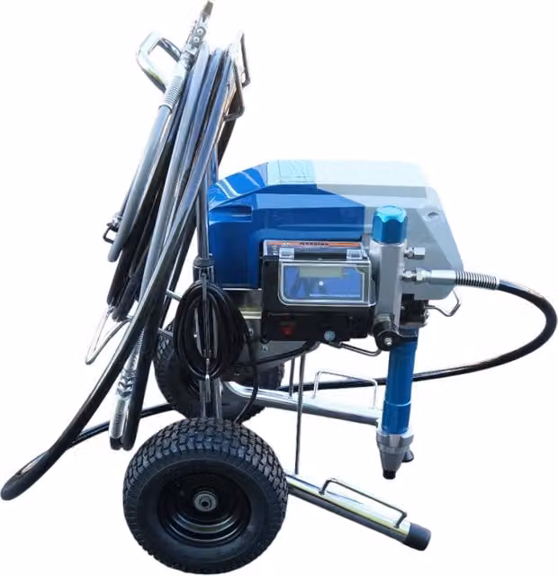 Pompa professionale per verniciatura airless M85 con motore brushless da 4,5 kW, portata 8,5 l/min, pressione massima 227 bar e ugello 517, colore blu – 1