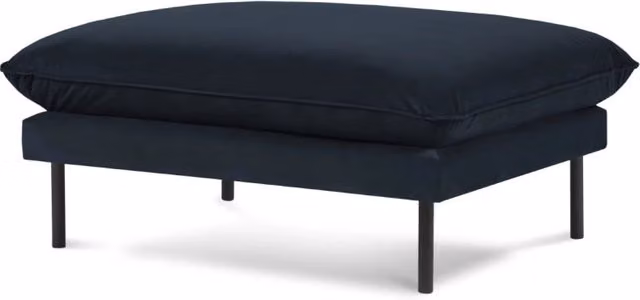 Cosmopolitan Design - Pouf "Vienna" in velluto blu scuro