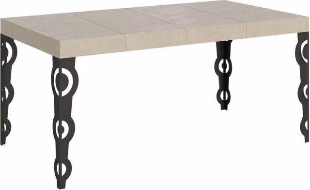 Tavolo Allungabile Karamay Premium Cashmere con Telaio Antracite L/P/H: 120-224 x 90 x 77 cm