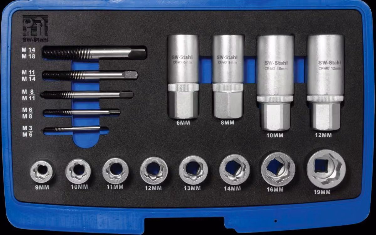 Set di svitatura in acciaio SW per viti, 04166L