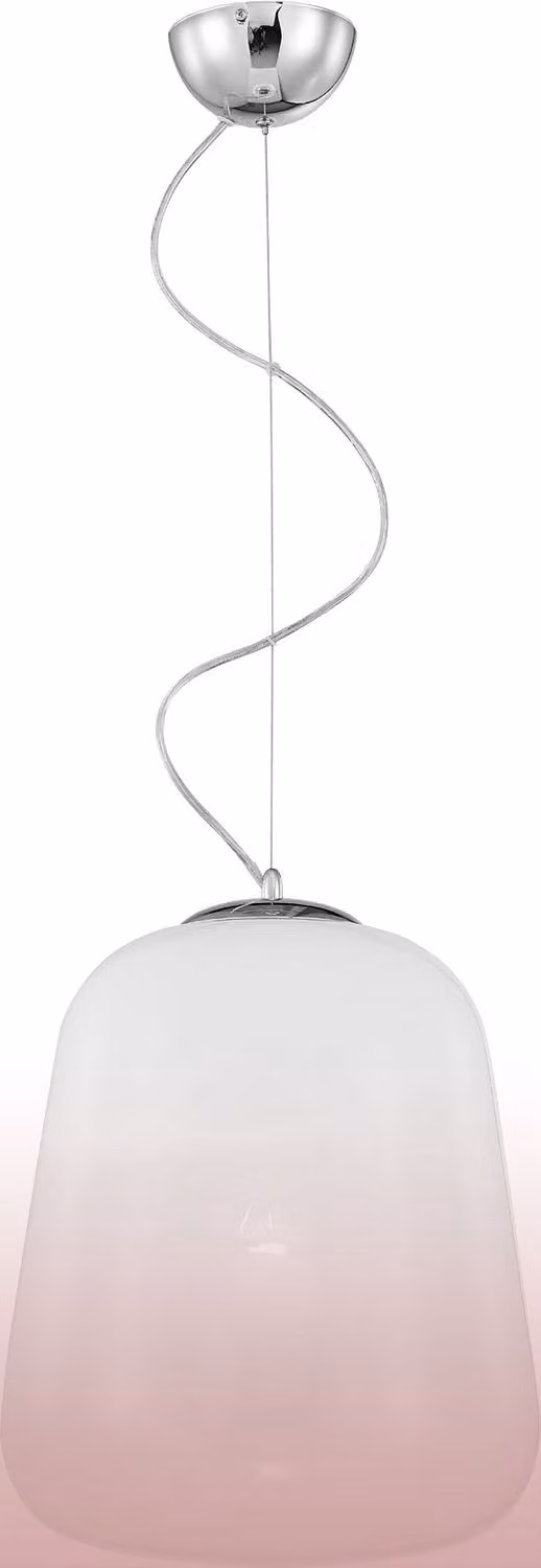 Lampada a sospensione DOVER, 40W, cromata/bianca, diametro: 33, altezza: 150 cm, attacco E27, dimmerabile