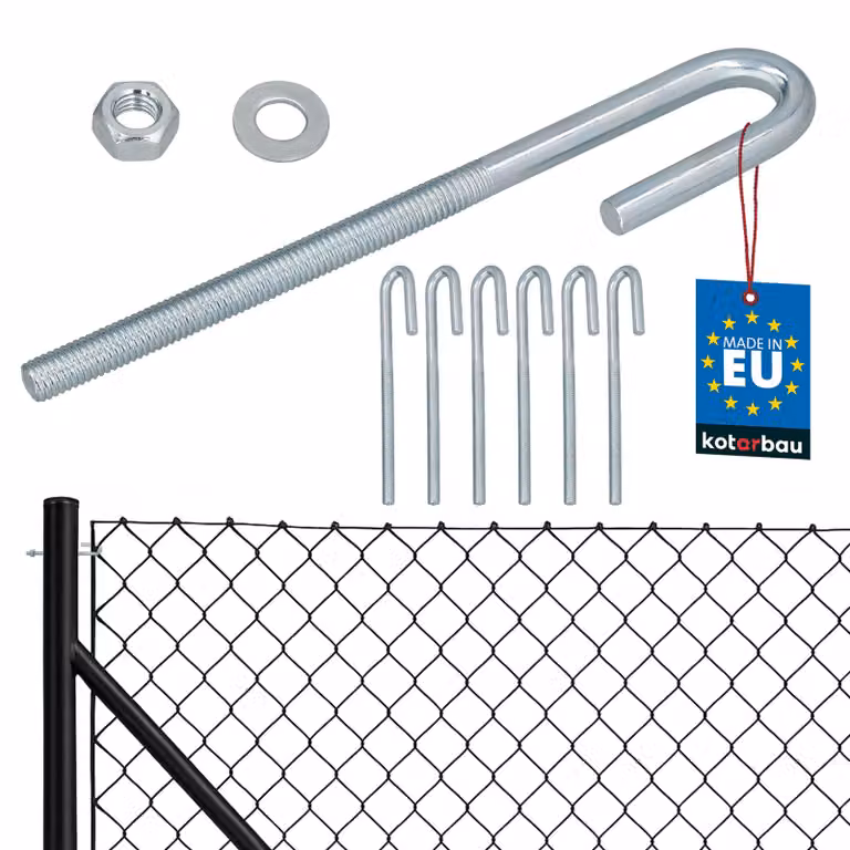 KOTARBAU® 6 Pezzi Tendifilo per Recinzione M8 Tenditore Filo Tendicavo per Filo Acciaio Tendifilo Aperto Gancio a Vite con Dado e Rondella Argento