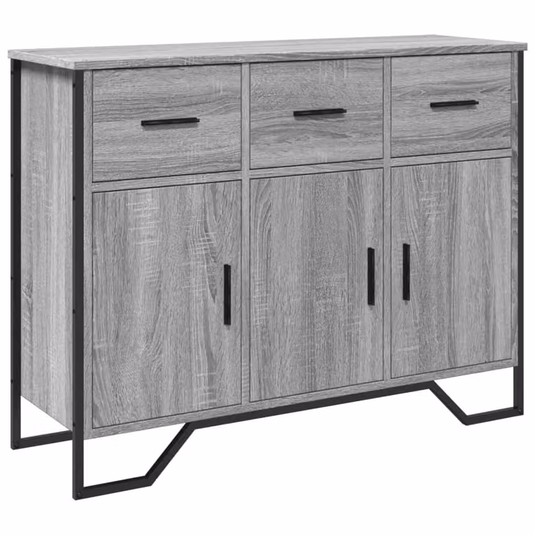 Credenza Grigio Sonoma 97x32,5x74,5 cm in Legno Multistrato