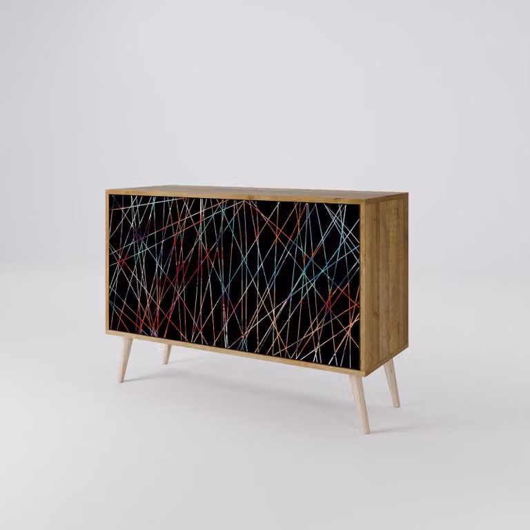 Cassettiera Spacerebels a 2 ante - credenza cassettiera - credenza alta - mobile guardaroba - soggiorno camera da letto - 57,5×111×42 (HxLxP)
