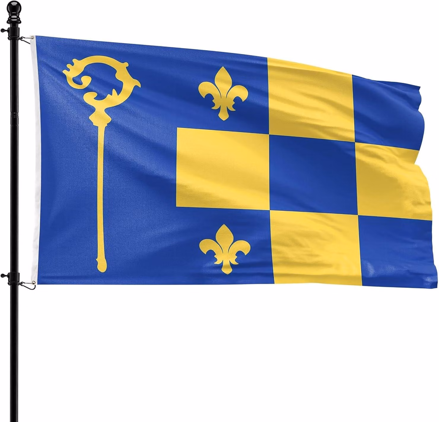 Bandiera del comune di Heumen, 90 x 150 cm, in poliestere, adatta per l'asta di bandiera