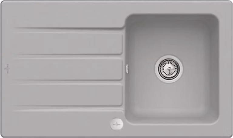 Lavello da cucina rettangolare Villeroy&Boch, lavello da cucina con scolapiatti Architectura 50 Fossil 86x51cm,3350 01 R1