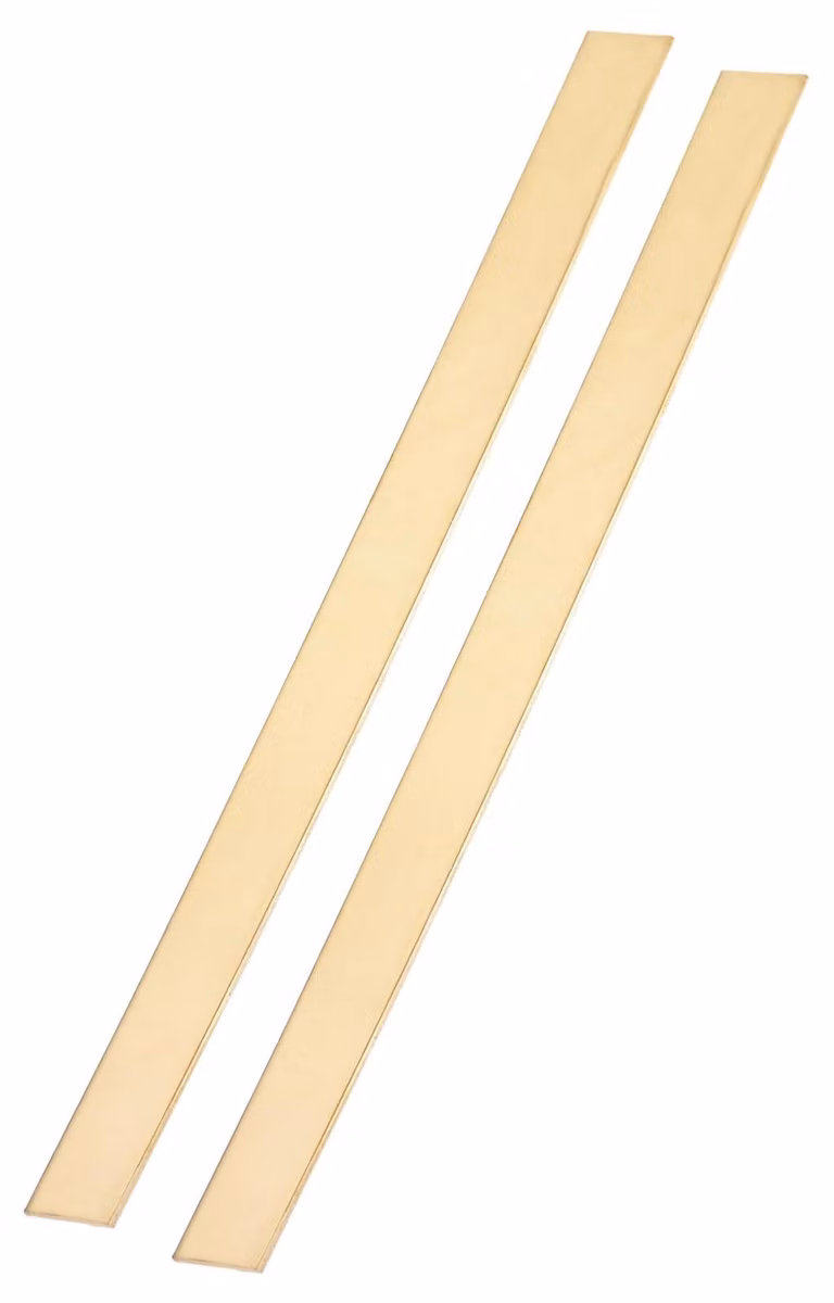 2 barre piatte in ottone, dimensioni 1,6 x 13 x 305 mm – massicce, per progetti fai-da-te