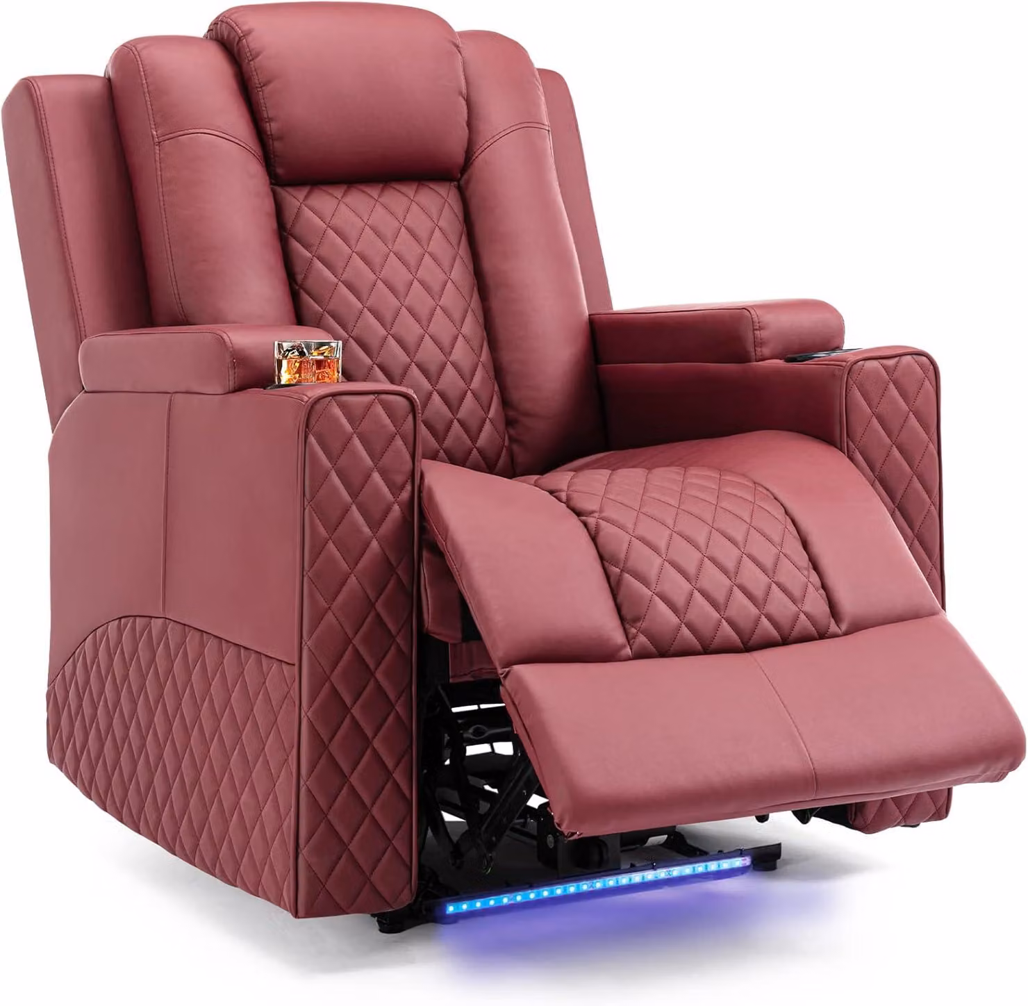Poltrona reclinabile - Poltrona - Poltrona elettrica - Poltrona per la TV - Regolabile elettricamente - Con illuminazione a LED