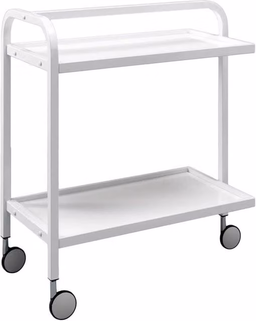 Carrello Portabevande Razzo GIORDANOSHOP in Metallo e MDF Bianco L/P/H: 40 x 75 x 80 cm – 1