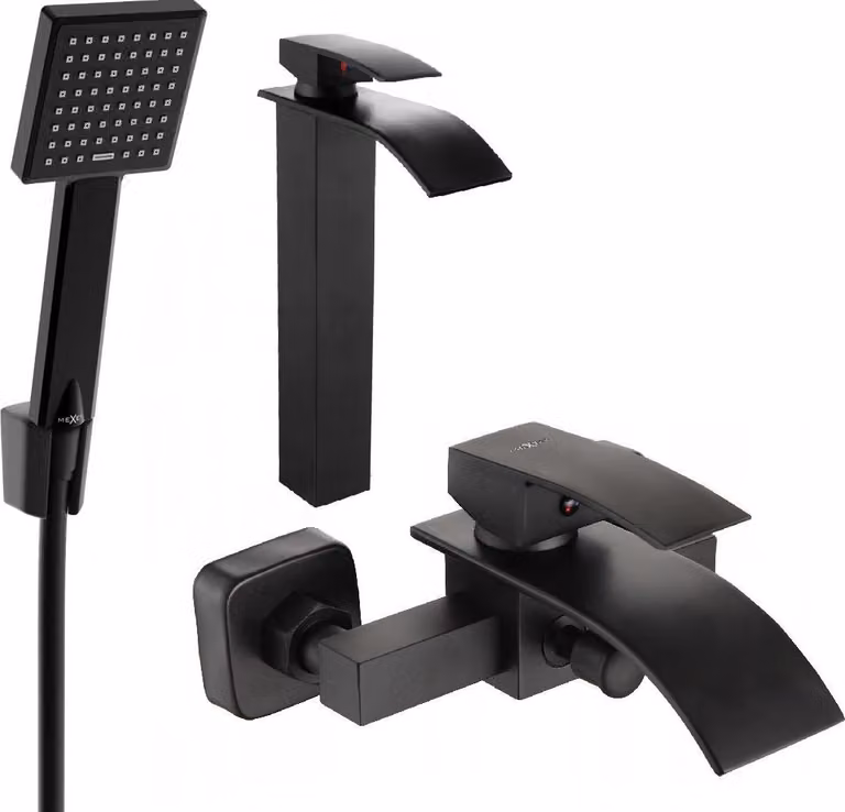 Mexen Aries R45 set da bagno, nero - 744813R45-70