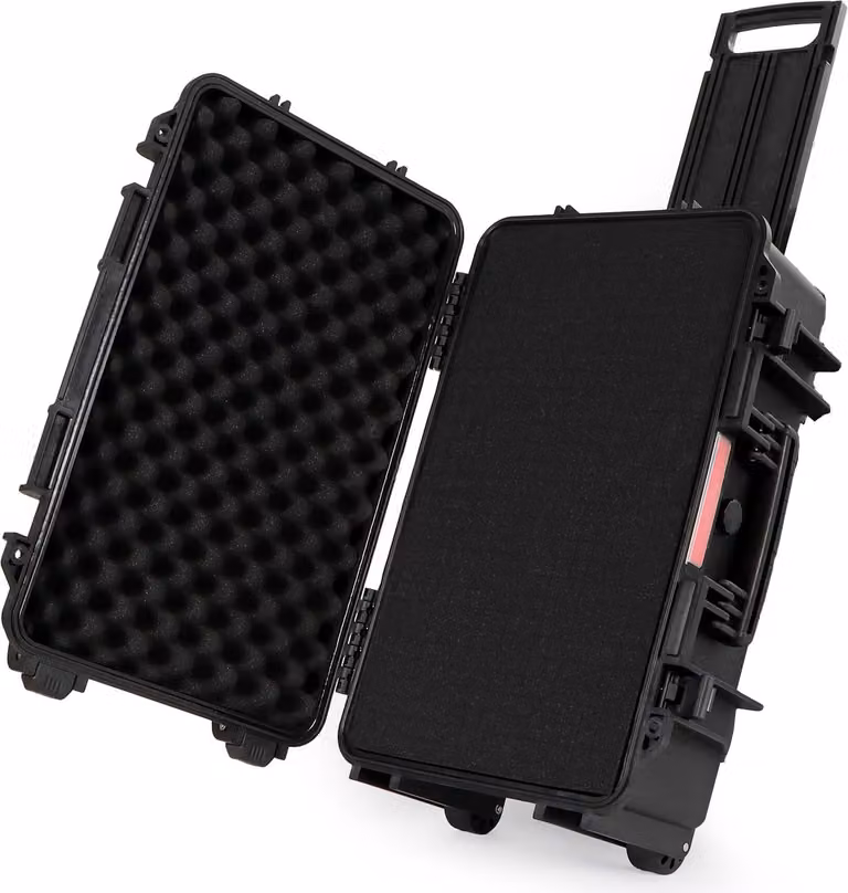 Valigia universale Wiltec 54,5 x 32,4 x 21,5 cm, valigia di trasporto impermeabile con ruote, custodia protettiva in PP e fibra di vetro, valigia con schiuma cubica