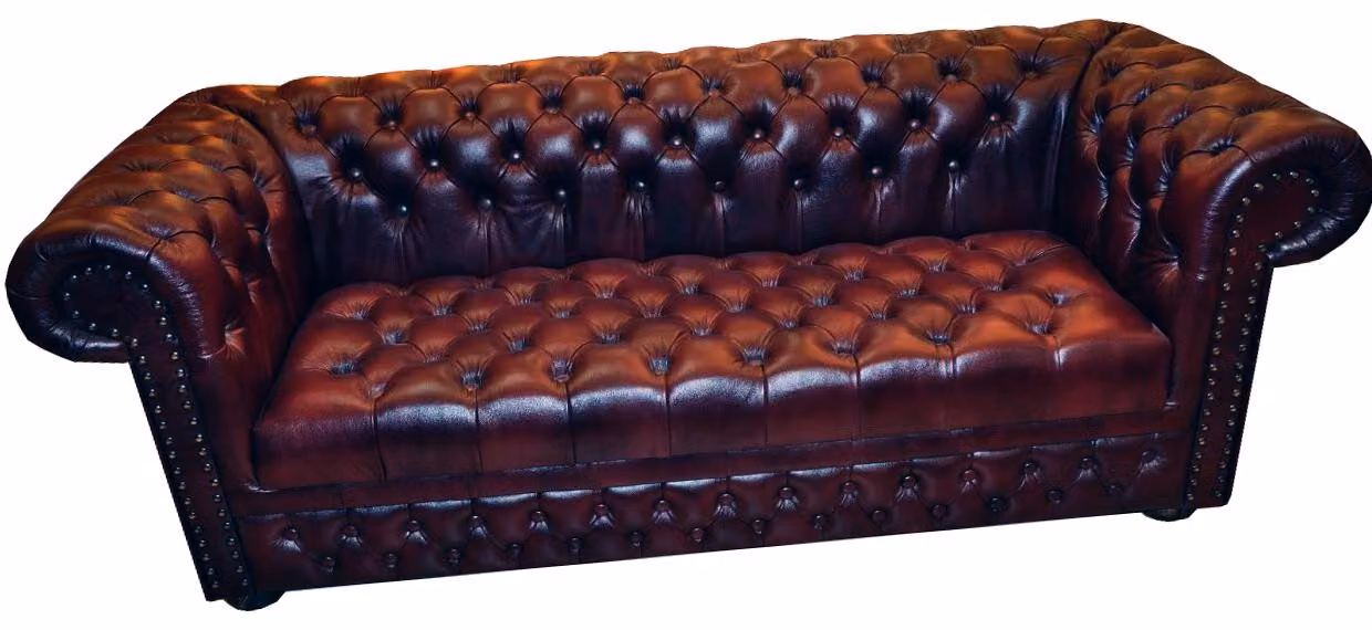 Chesterfield Sofa Couch Ledersofa 3 Sitzer Polster Garnitur William Iii