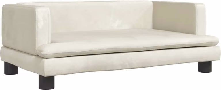 Lettino per Cani Crema 80x45x30 cm in Velluto