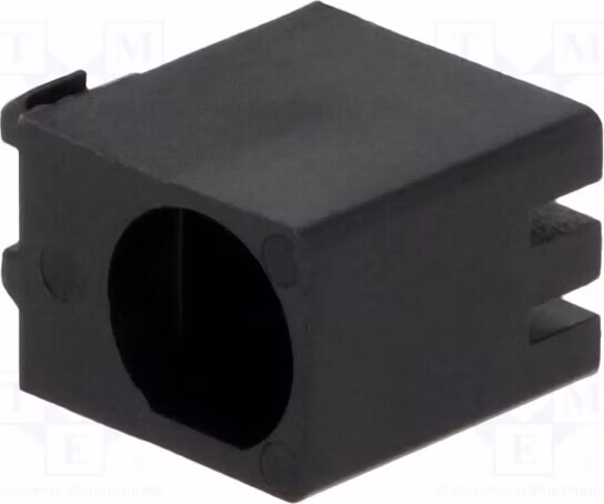 10 alloggiamenti LED angolati, 5 mm, neri, UL94V-2, altezza: 9,5 mm, con attacchi FIX-LEK-506