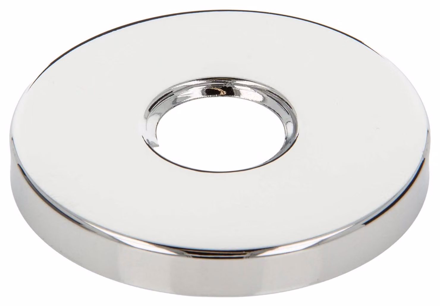 rosone filettato tecuro (3/4) Ø 27 mm x Ø 80 mm x altezza 10 mm, ottone cromato