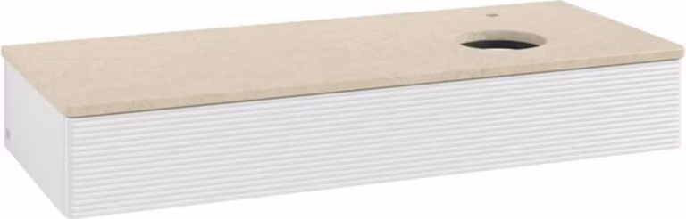 Mobiletto V&B con struttura frontale, con illuminazione Antao 120x19x50cm, HL, WBP botti. Lac