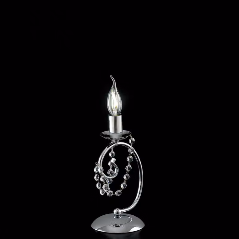 Magda Lumetto in ferro cromato 1 luce H.27 Ø13 BL146-LT-CR