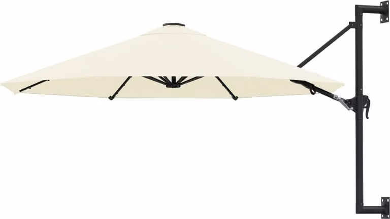 Maison Exclusive - Ombrellone da parete con palo in metallo 300 cm bianco sabbia
