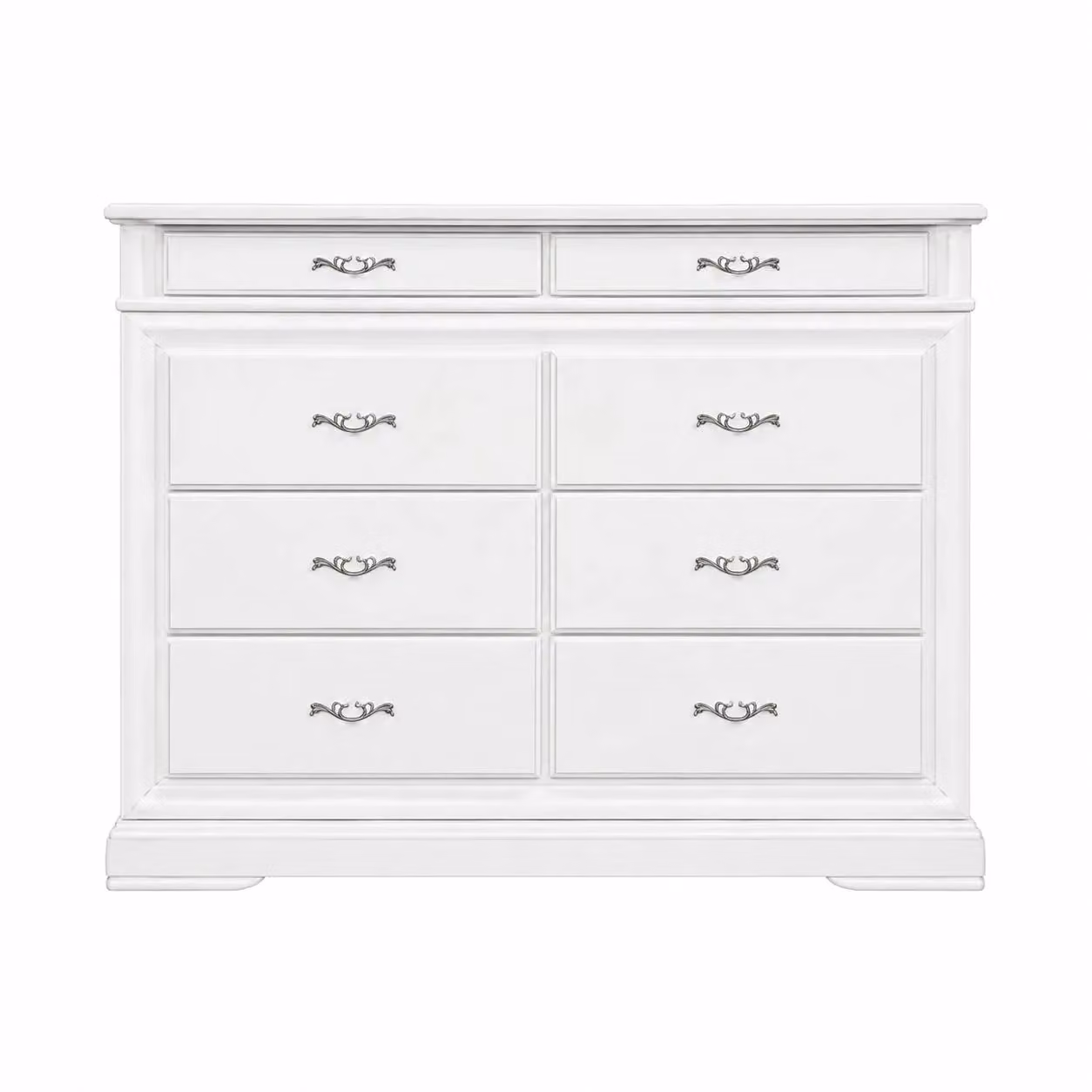 Comò con 8 cassetti in legno laccato bianco Mobili 2G L/P/H: 150 x 53 x 102 cm – 1