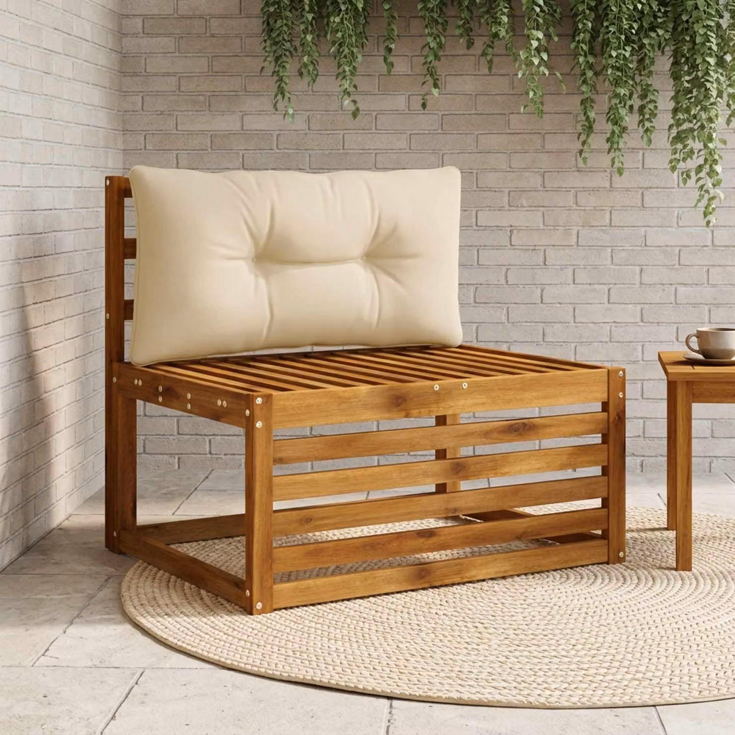 Cuscino per schienale vidaXL PUTTEN in poliestere beige