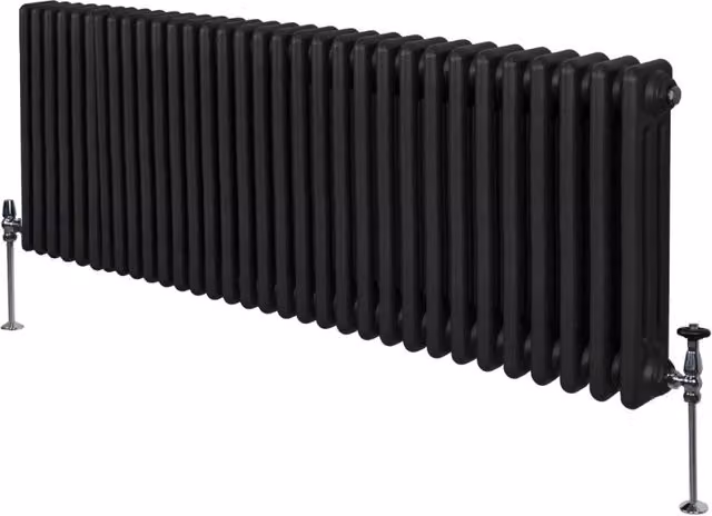 Termosifone Radiatore a 3 colonne per riscaldamento centralizzato Nero 60 x 146cm