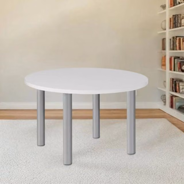 Tavolo rotondo Manila Veriaffari bianco moderno L: 90 cm, P: 90 cm, H: 76 cm