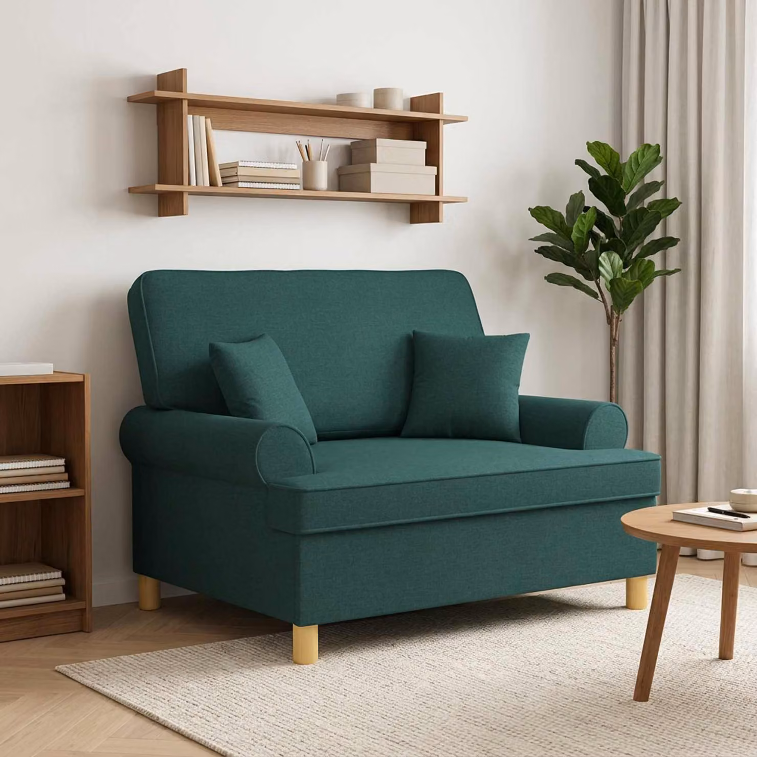 Poltrona relax XXL vidaXL Verde con cuscini in tessuto e struttura mista