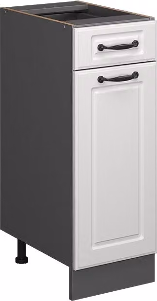 Mobiletto base per cucina Vicco R-Line Bianco rustico/Antracite L: 30 cm