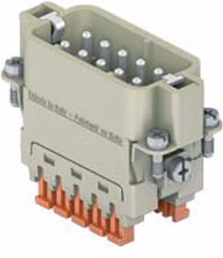 CSAHM 10 I.L.M.E. Ilme CSAH-SQUICH Inserto a spina (M) con attacco a molla a gabbia, 10 poli + PE 250 V, 16 A - 1 pezzo