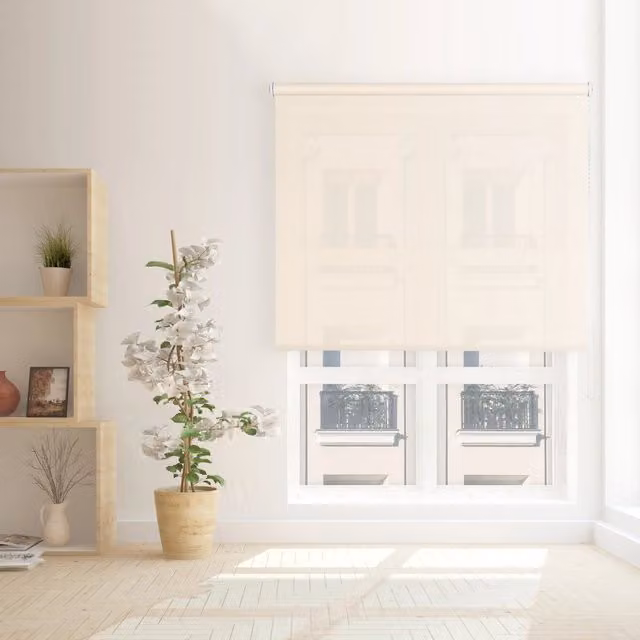 Tenda a rullo Screen Viewtex beige con grado di apertura 10% L: 150 cm x H: 250 cm