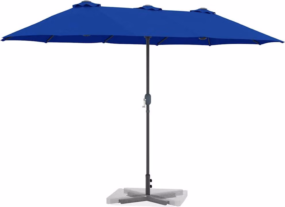 Ombrello da giardino Azzurro 370 x 197 x 239 cm