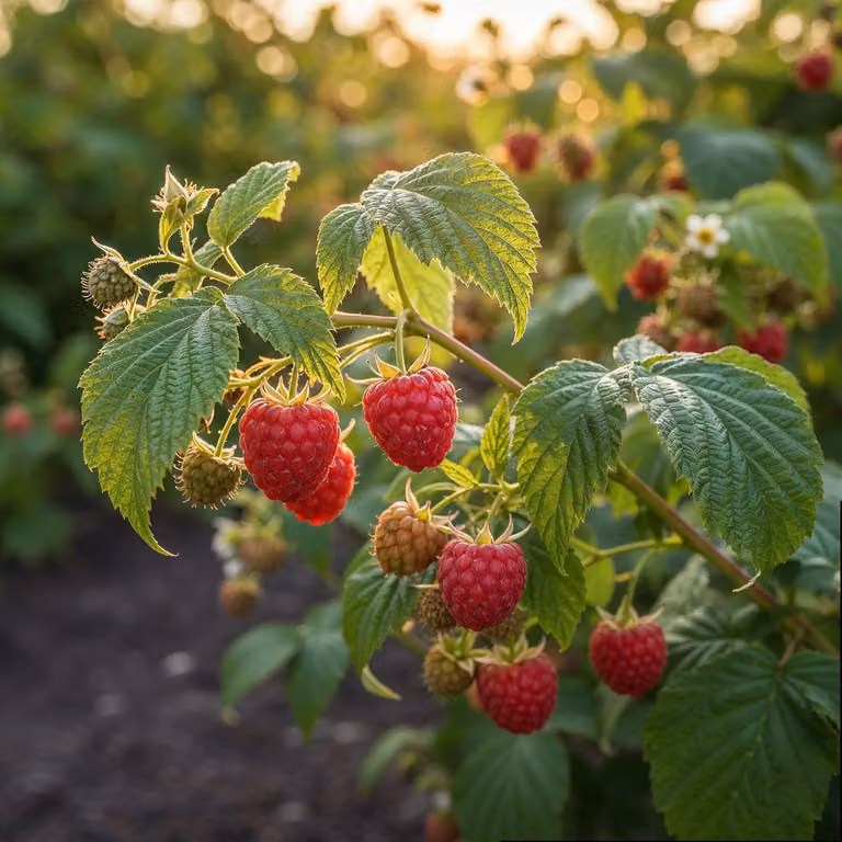 Collezione di lamponi Sumo 2 / Varietà remontante - 3 piante - Resistenti al freddo e perenni - Piante vere provenienti dall'Olanda - ideali per giardino e aiuole ornamentali commestibili - senza semi, non geneticamente modificate