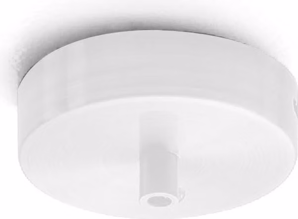 Rosone tondo in metallo Alice bianco IP20 per Lampadari e lampade a sospensione - Base da soffitto moderna, attacco centrale, facile installazione