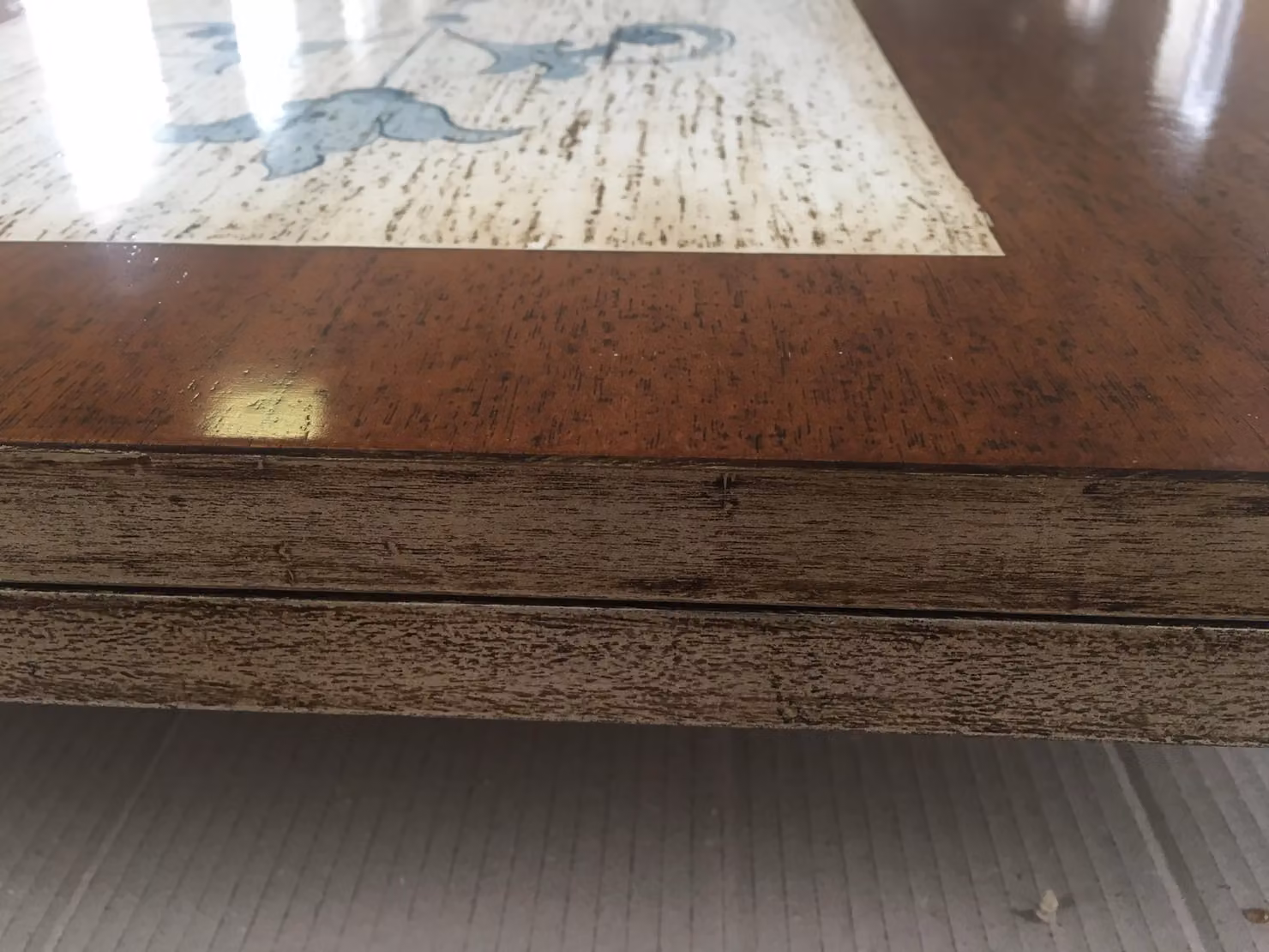 Tavolo rettangolare allungabile Mobili 2G in legno laccato marrone – 1