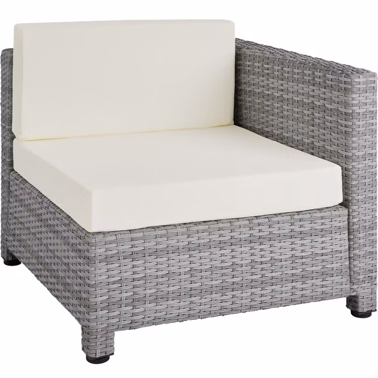 Salottino in rattan con struttura in alluminio e rivestimenti inclusi TecTake GmbH, grigio chiaro