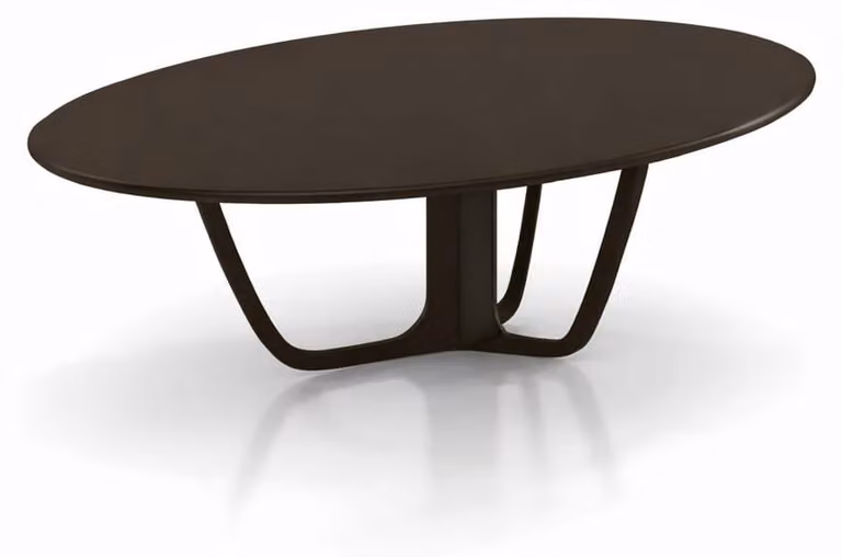 Tavolino da caffè design moderno, forma ovale, ideale per il soggiorno