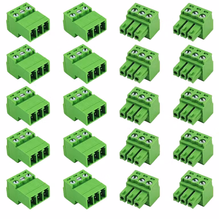 10 set di connettori da 3,81 mm, 3 pin, connessione senza saldatura, morsetti a inserimento