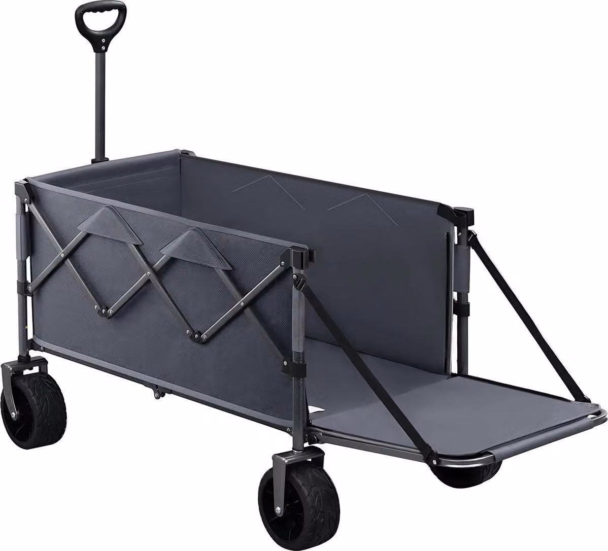Carrello da giardino pieghevole - Carrello a mano - Capacità 200L - Con porta posteriore e ruote - Carrello a mano per campeggio, picnic o spiaggia
