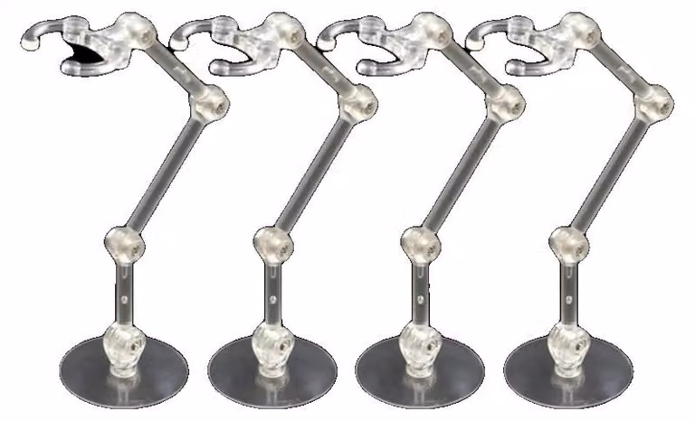 Supporti per espositori, realizzati in PVC resistente, compatibili con diverse applicazioni, confezione da 4 pezzi