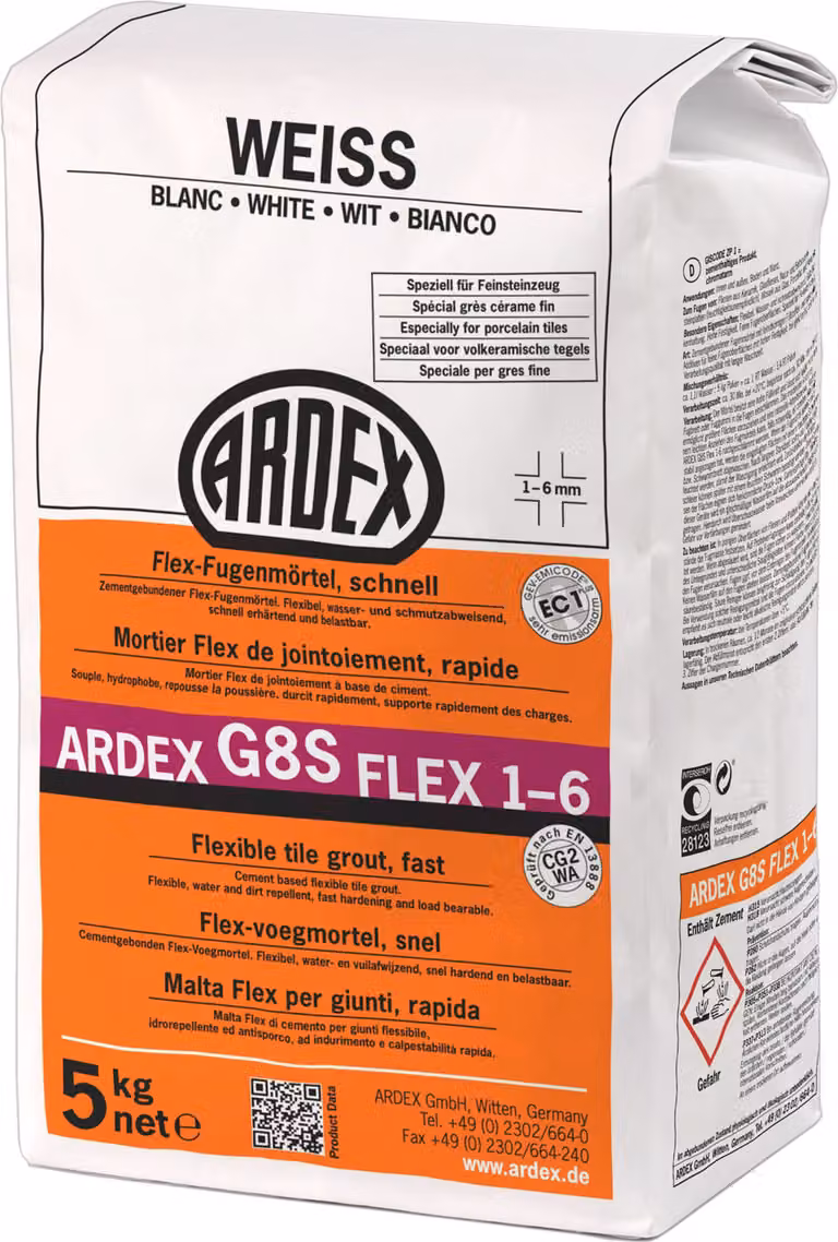 ARDEX G8S Flex-Fugenmörtel Weiß 5kg Beutel