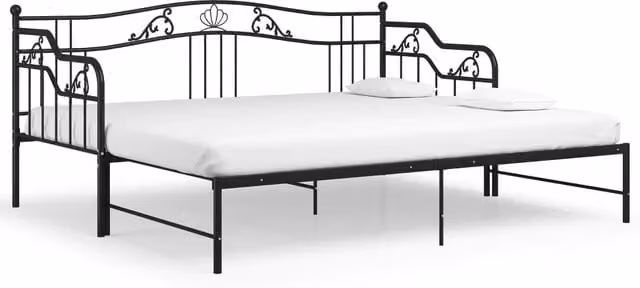 Telaio Divano letto | Sof¨¤ letto | Letto singolo Estraibile Nero in Metallo 90x200 cm