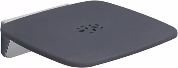 Sedile per doccia ribaltabile Gedy serie Prima Classe in alluminio colore Antracite e Cromato L/P/H: 35,5 x 37,0 x 10,5 cm