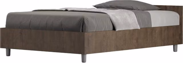Letto 1 piazza e mezza 120x190 cm Nuamo - Senza rete,Noce