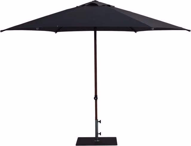 Ombrellone da Giardino Ø3 m Palo Ø38 mm in Alluminio Effetto Legno Tessuto Poliestere Trend Wood Antracite
