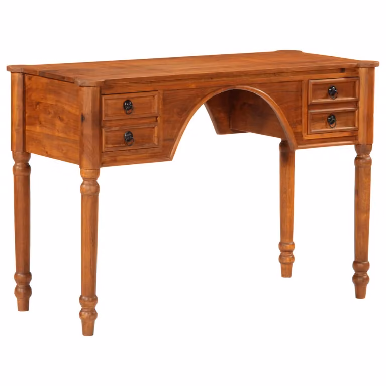 Maison Exclusive - Scrivania con cassetti, 110x50x76 cm, in legno massello di acacia