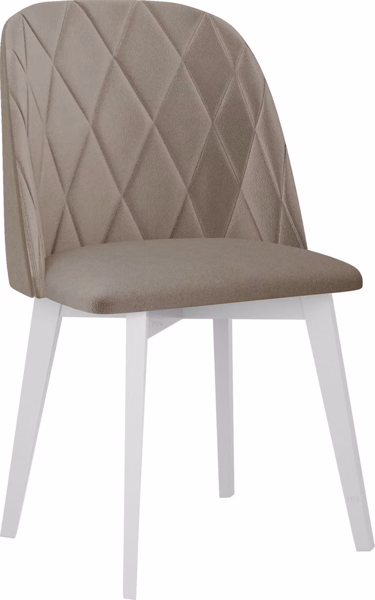 Sedia da pranzo imbottita AFTON 6 - bianco / beige