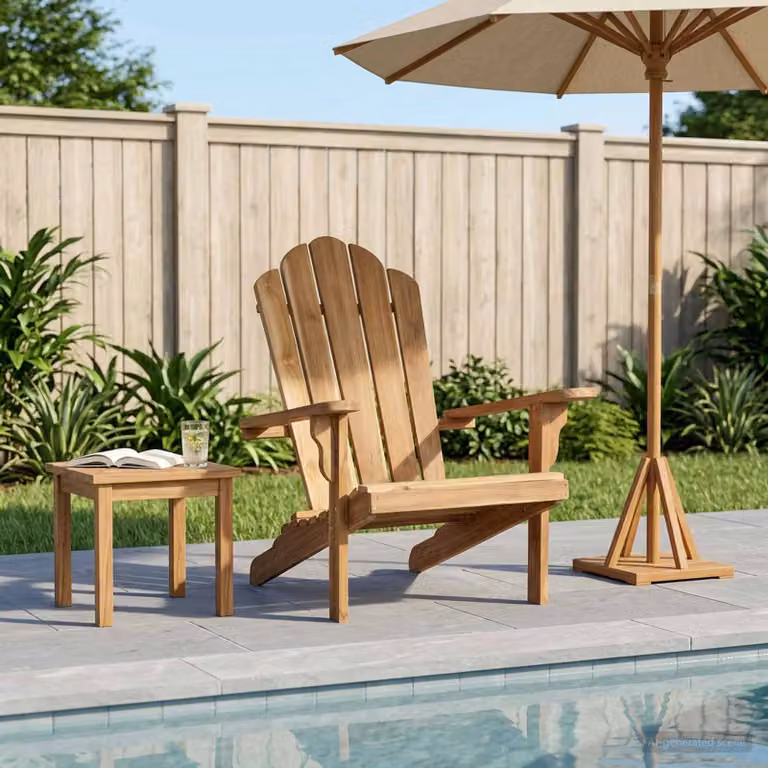 Sedia Adirondack da giardino vidaXL in legno di teak massiccio colore marrone