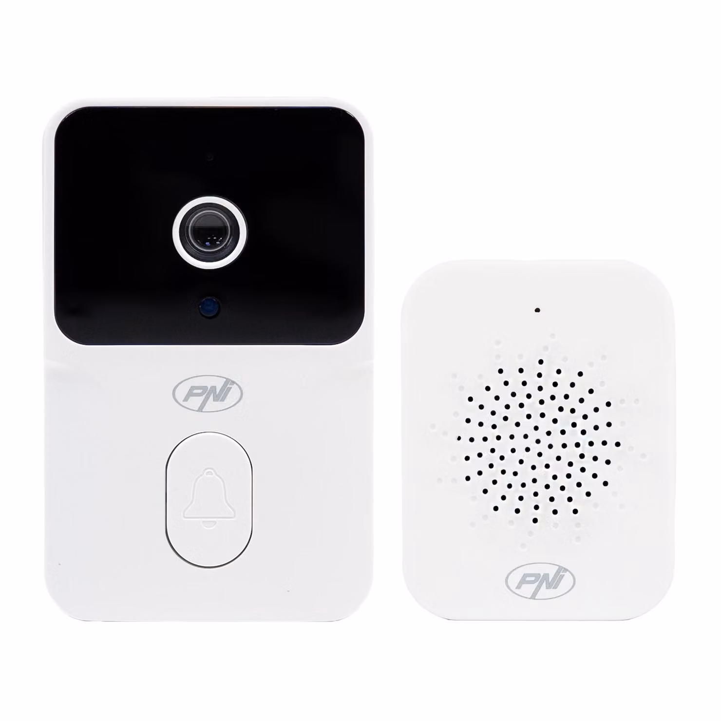 Campanello video WiFi PNI Safe House IDB15, visione notturna, grado di protezione IP54, batteria integrata, controllo tramite l'app Tuya