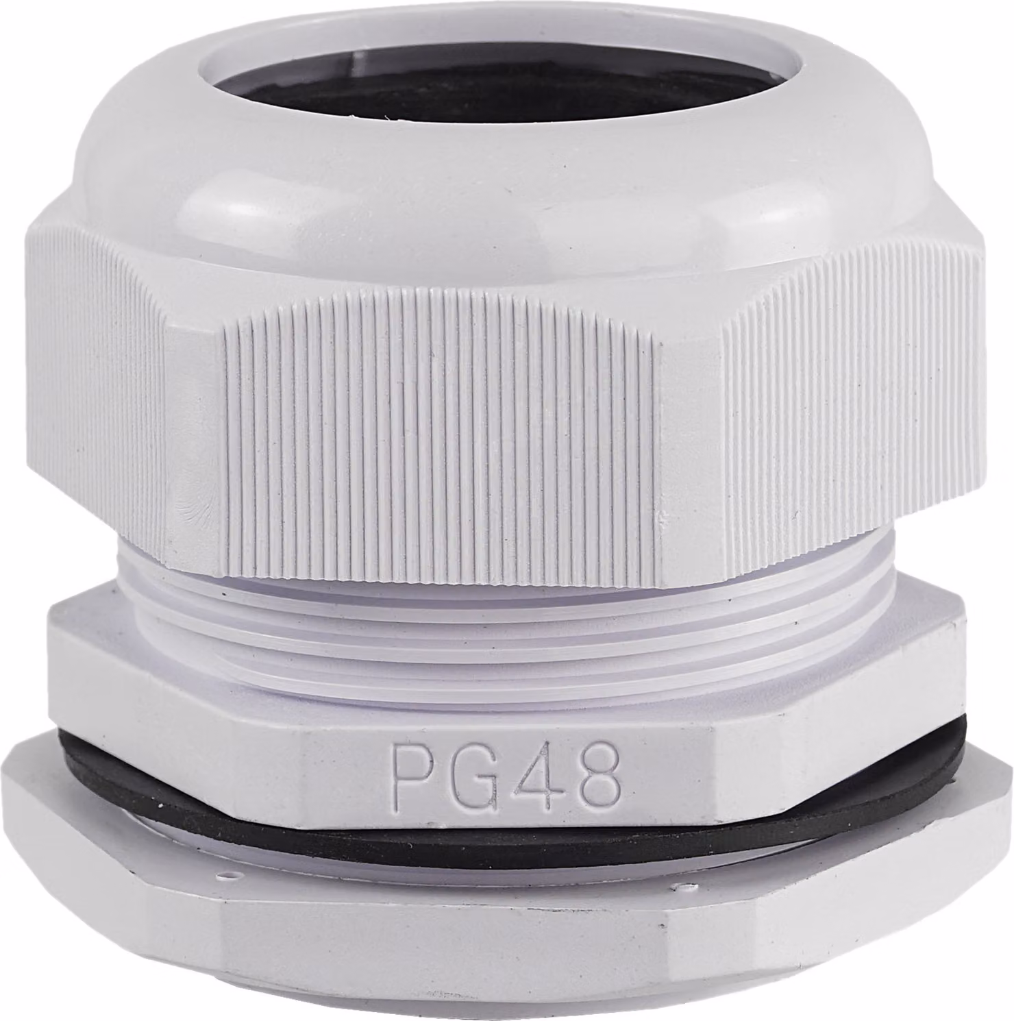 PG 48, 10 pezzi, guarnizione per cavi con controdado, diametro 34-44 mm, grado di protezione IP68, colore grigio